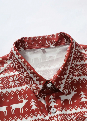 Цветная кэжуал рубашка новогодний SHEIN