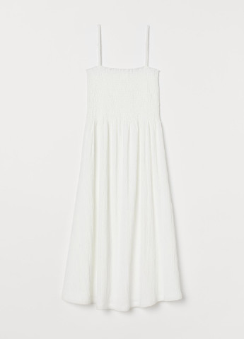 Білий кежуал плаття, сукня кльош H&M однотонна