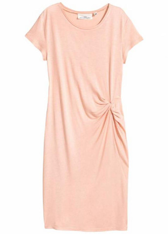 Персикова кежуал плаття, сукня H&M однотонна