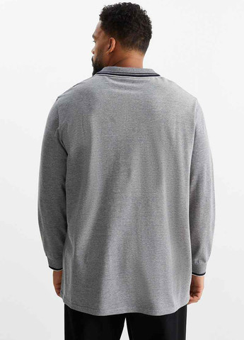 Серая футболка-поло для мужчин C&A меланжевая