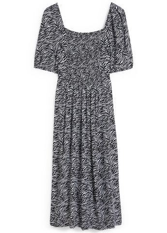 Чорно-білий кежуал сукня C&A з абстрактним візерунком