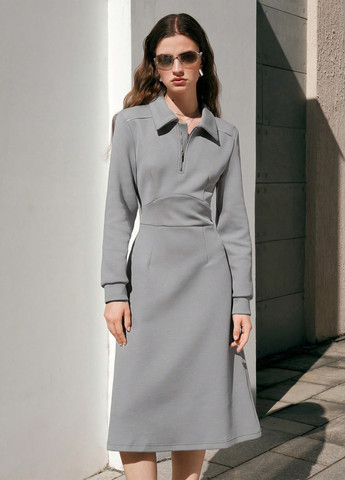 Сіра кежуал сукня SHEIN однотонна