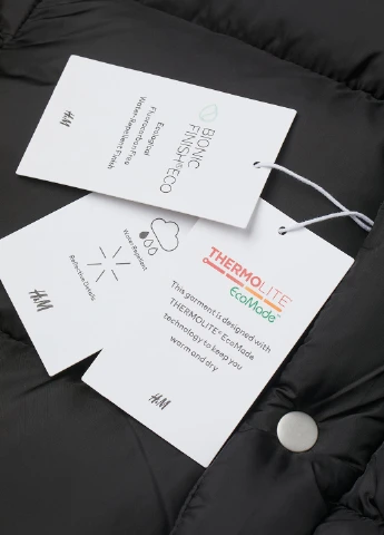 Чорна зимня куртка H&M