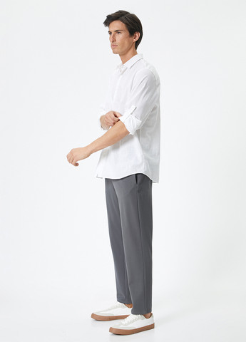 Серые кэжуал демисезонные брюки KOTON