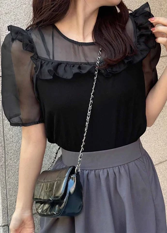 Чорна блуза SHEIN