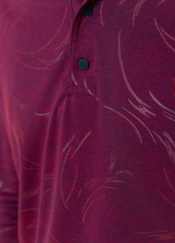 Бордовая футболка-поло для мужчин Ager с рисунком