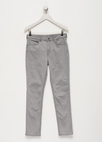 Серые демисезонные слим джинсы H&M