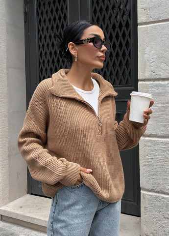 Пісочний демісезонний светр SHEIN