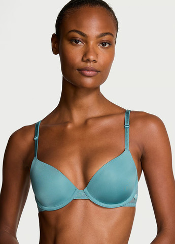 Зелений балконет бюстгальтер Victoria's Secret з кісточками поліамід