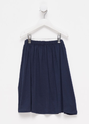 Темно-синяя кэжуал однотонная юбка H&M клешированная