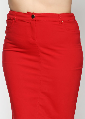 Красная кэжуал однотонная юбка Sassofono мини