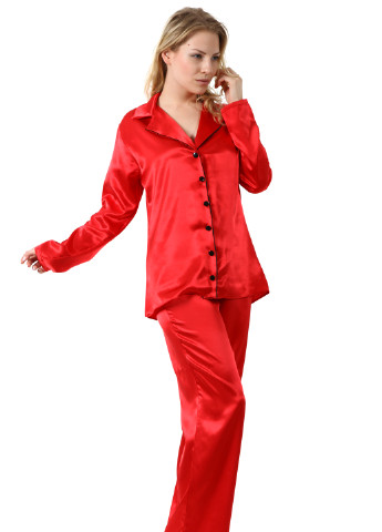Красная всесезон пижама (брюки, кофта) Miorre