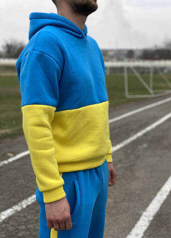 Сине-желтый демисезонный спортивный костюм в цвет флага украины желто-синий GENTLEMEN