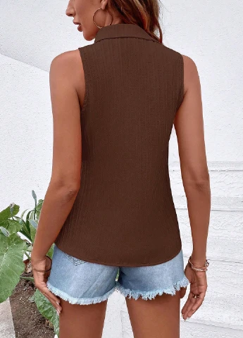 Коричнева блуза SHEIN