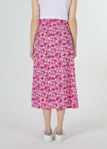 Фуксиновая кэжуал цветочной расцветки юбка Colin's