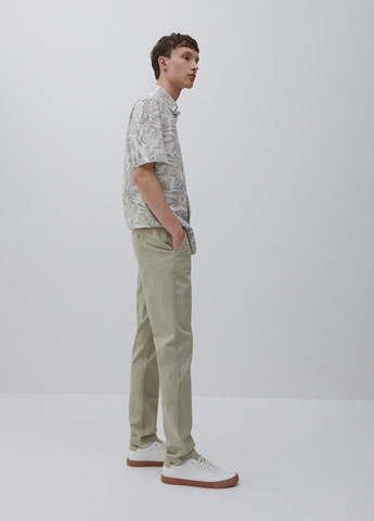 Светло-серые кэжуал демисезонные чиносы брюки Reserved