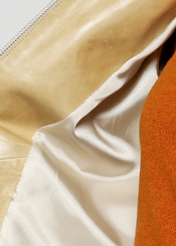 Фисташковая демисезонная куртка кожаная Franco Rossetti