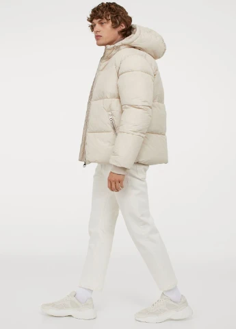 Молочная зимняя куртка H&M
