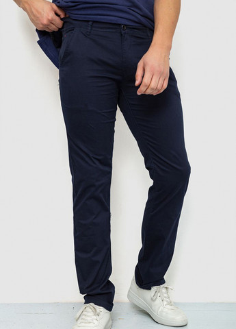 Темно-синие кэжуал демисезонные прямые, чиносы брюки Ager