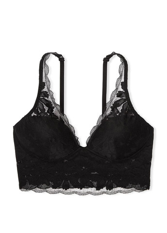 Чорний бралетт бюстгальтер Victoria's Secret без кісточок поліамід