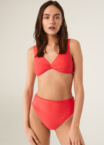Кораловий літній купальник (ліф, трусики) роздільний Sinsay