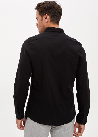 Черная кэжуал рубашка DeFacto