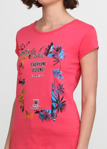 Коралловая летняя футболка OTTODIX