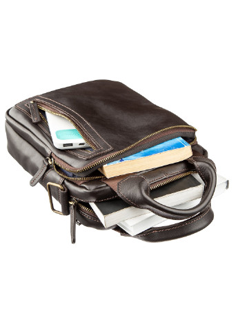 Мужская кожаная сумка 21,5х25х8 см Shvigel (252126926)