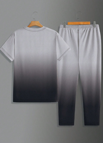 Серый летний комплект (футболка, брюки) SHEIN