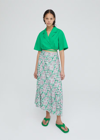 Зелёная блуза на запах Edited