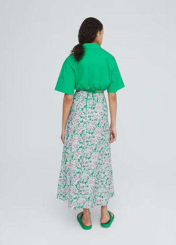 Зелёная блуза на запах Edited