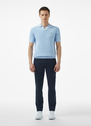 Светло-голубой футболка-поло для мужчин Lacoste однотонная