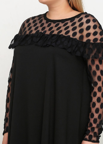 Черное кэжуал платье Luyza однотонное