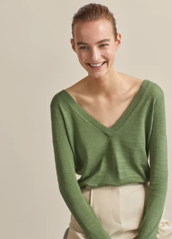 Зелений демісезонний пуловер пуловер Massimo Dutti