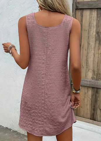 Рожево-лілова кежуал сукня а-силует SHEIN однотонна