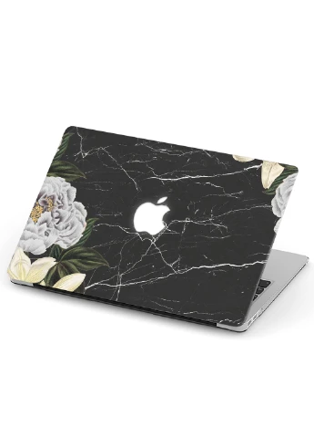 Чохол пластиковий для Apple MacBook 12 A1534 / A1931 Чорний мармур з півоніями (3365-2370) MobiPrint (218861713)