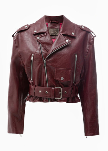 Темно-бордова демісезонна куртка косуха Gepur