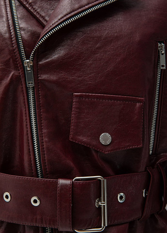 Темно-бордова демісезонна куртка косуха Gepur