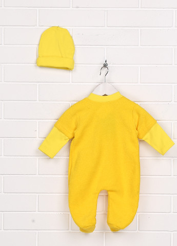 Желтый демисезонный комплект (человечек, шапка) Baby Art