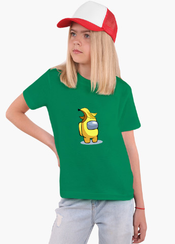 Зелена демісезонна футболка дитяча амонг ас жовтий (among us yellow) (9224-2416) MobiPrint
