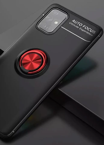 TPU чохол ColorRing під магнітний тримач (opp) для Samsung Galaxy M31s Чорний / Червоний (is_00000038516_3) Deen (238479861)