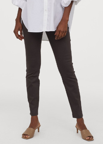Графитовые кэжуал демисезонные зауженные брюки H&M