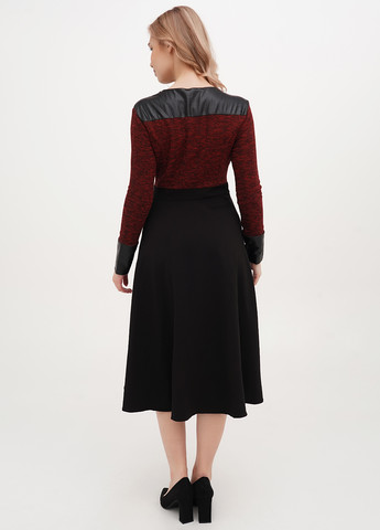 Червона кежуал сукня кльош Imperial колор блок