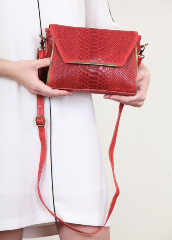 Сумка Diva's Bag крос боді однотонна червона кежуал