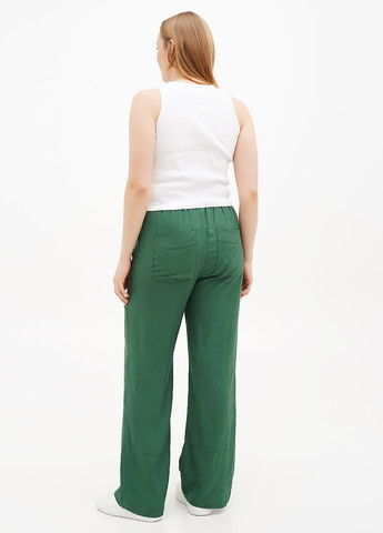 Темно-зеленые кэжуал летние прямые брюки Tom Tailor