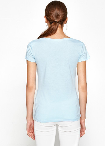 Світло-блакитна літня футболка KOTON