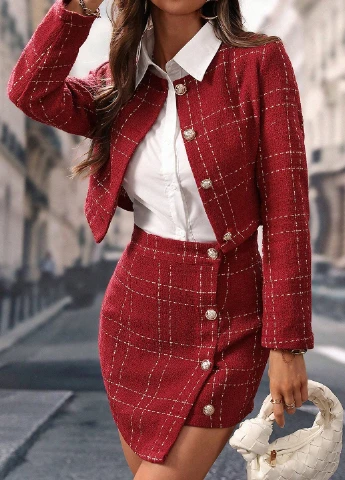 Костюм (жакет, спідниця) SHEIN (344453840)