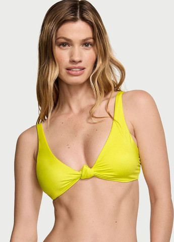 Желтый летний купальник (лиф, трусики) бикини, раздельный Victoria's Secret