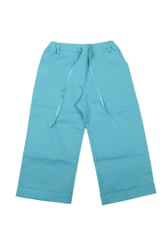 Голубые кэжуал летние прямые брюки Miss Blumarine