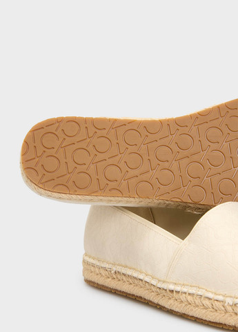 Светло-бежевые эспадрильи Calvin Klein логотип плетение (366424637)